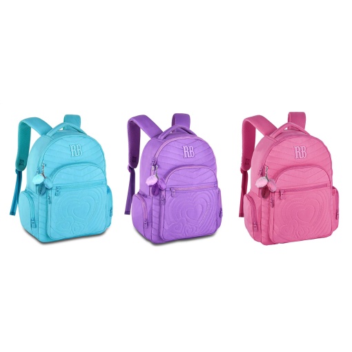 Mochila com bolsa para portátil 15" REBECCA BONBON pastel 44x33x13cm sortido