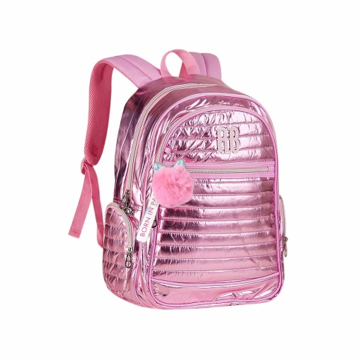 Backpack with 15" laptop bag REBECCA BONBON metallic 44x33x13cm assorted