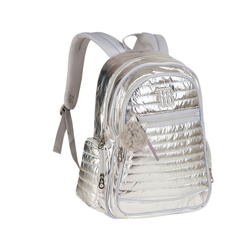 Backpack with 15" laptop bag REBECCA BONBON metallic 44x33x13cm assorted