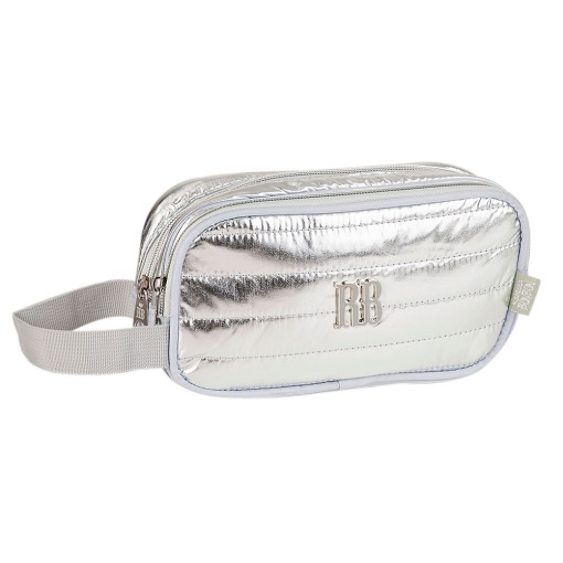 Estuche doble con asa REBECCA BONBON metalizado surtido