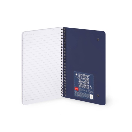 Caderno A5 capa dura espiral LEGAMI Moth "The magic of new beginnings" pautado 160 folhas 80g com elástico