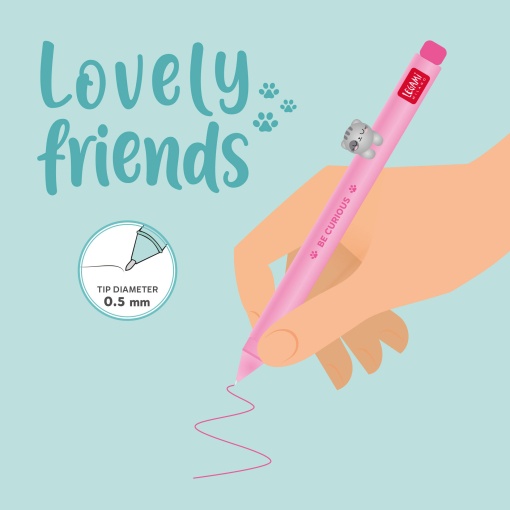 Esferográfica de gel LEGAMI Lovely Friends Kitty "Be curious"