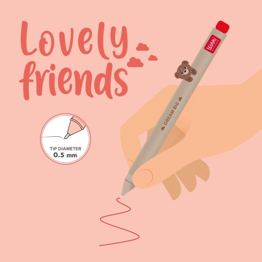 LEGAMI Lovely Friends Teddy Bear "Dream big" gel ballpoint pen