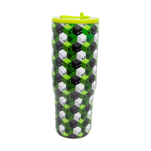 Cool Sipper Thermos Bottle with Straw, Minecraft IconicMono, 920ml