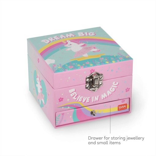 LEGAMI Unicorn "Believe in magic" musical jewelry box