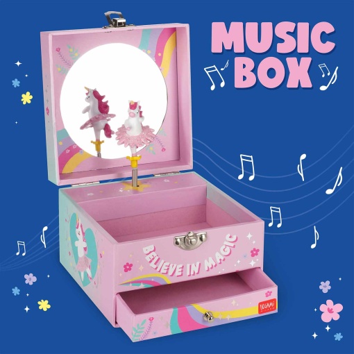 LEGAMI Unicorn "Believe in magic" musical jewelry box