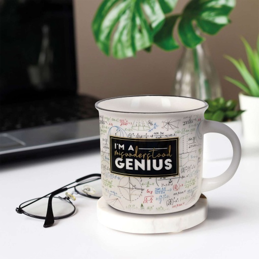 Taza LEGAMI - Puccino Genius "Soy un genio" de porcelana, 350 ml
