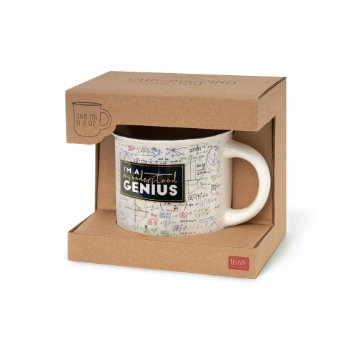 Taza LEGAMI - Puccino Genius "Soy un genio" de porcelana, 350 ml