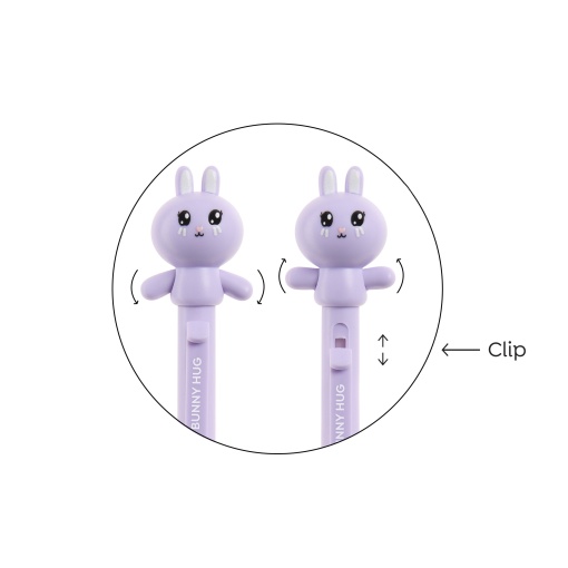 MIQUELRIUS Back2Fun Hug Attack! Rabbit Gel Pen + 2 Refills