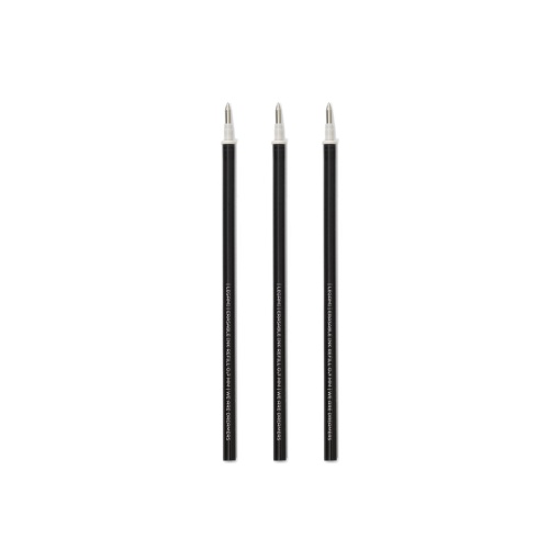 Refill for Legami black erasable gel pen 0.7mm (3 units)
