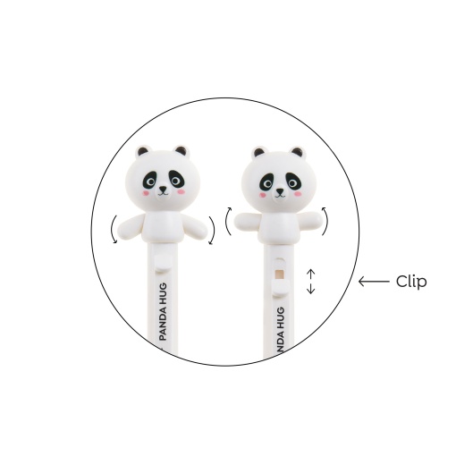 MIQUELRIUS Back2Fun Hug Attack! Panda Gel Pen + 2 Refills
