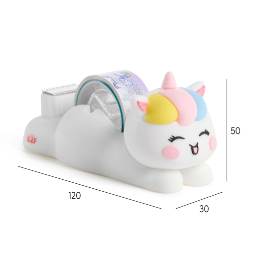 Decorative Washi Tape + Dispenser MIQUELRIUS Back2Fun Tape It Easy Unicorn