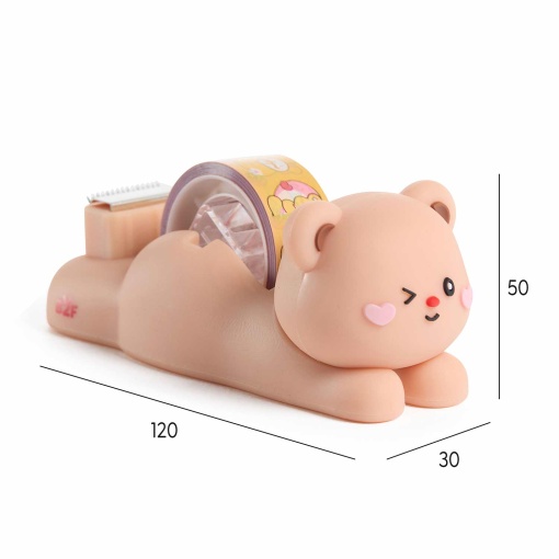 Decorative Washi Tape + dispenser MIQUELRIUS Back2Fun Tape It Easy Bear