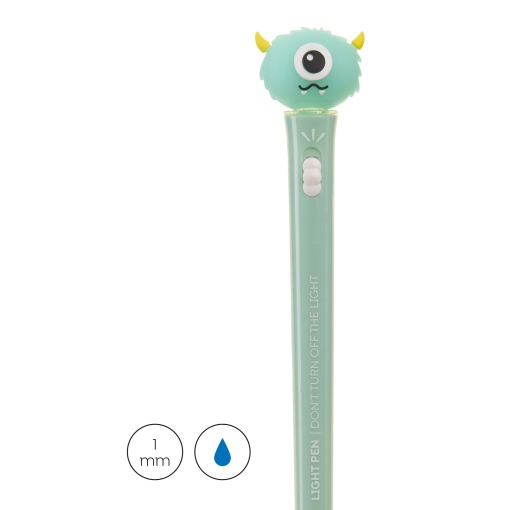MIQUELRIUS Back2Fun Monster green ballpoint pen with light