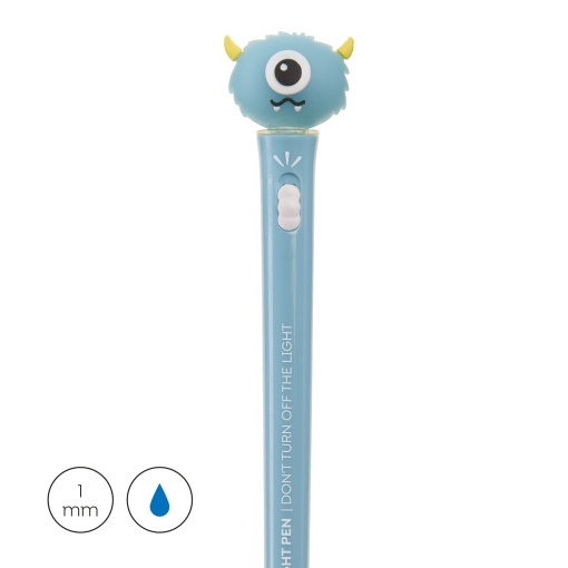 MIQUELRIUS Back2Fun Monster blue ballpoint pen with light