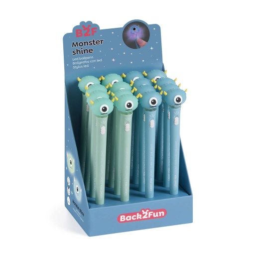 MIQUELRIUS Back2Fun Monster blue ballpoint pen with light
