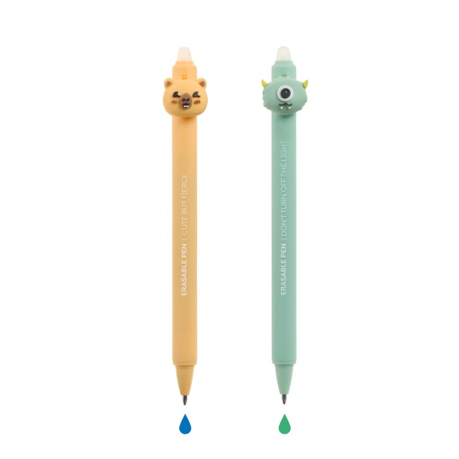 Set of 2 erasable gel pens MIQUELRIUS Back2Fun Monster and Capybara