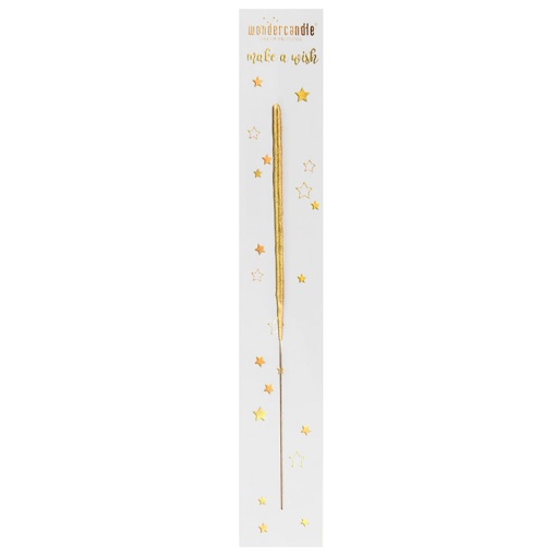 WonderCandle gold sparkler candle, 18cm.