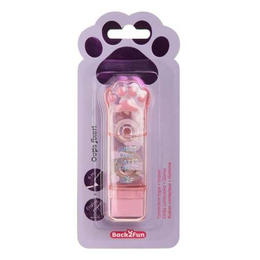 MIQUELRIUS Back2Fun Patita pink eraser tape corrector, 5mm x 6m, assorted.