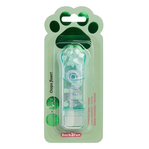 MIQUELRIUS Back2Fun Patita green rubber corrector tape, 5mm x 6m, assorted.