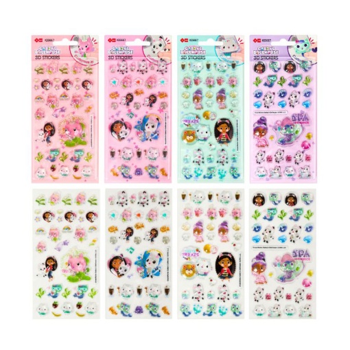 Autocolantes 3D IIGEN Gabby's Dollhouse sortido (1 folha)