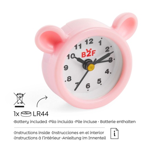 MIQUELRIUS Back2Fun Wonder Time Pink Bear Alarm Clock