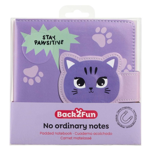 MIQUELRIUS Back2Fun Cat Plain Padded Notebook