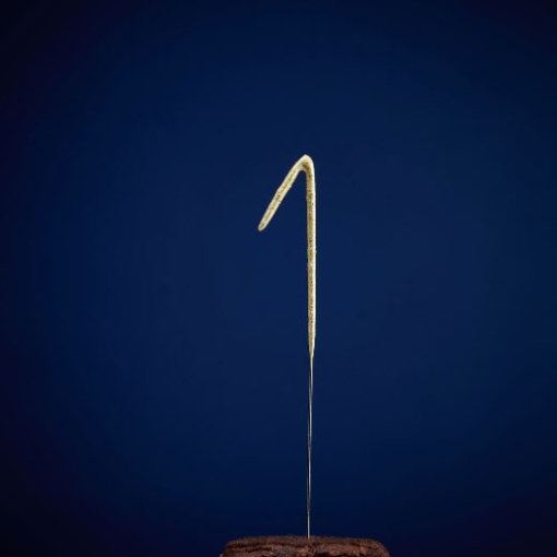 Vela WonderCandle dorada con bengala n.° 1