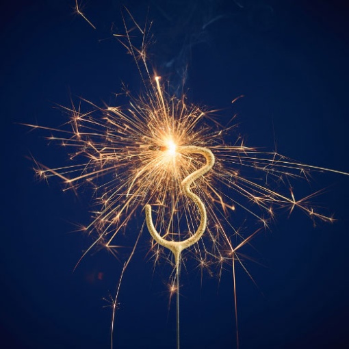 WonderCandle gold sparkler candle #3