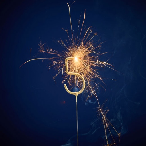 WonderCandle gold sparkler candle #5