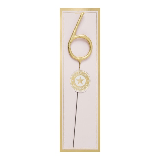 WonderCandle gold sparkler candle #6