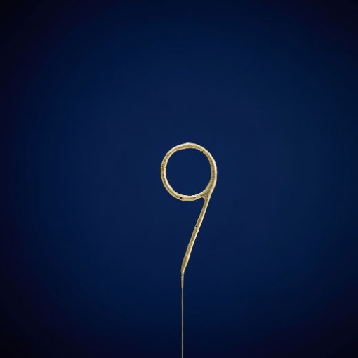 WonderCandle gold sparkler candle #9