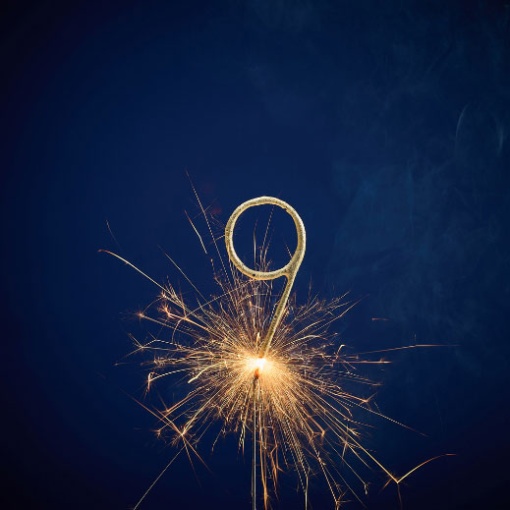 WonderCandle gold sparkler candle #9