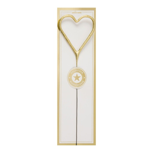 WonderCandle gold heart sparkler candle