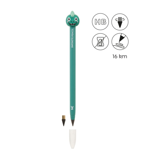 Lápis infinito MIQUELRIUS Back2Fun HB nº 2 + recarga Dino