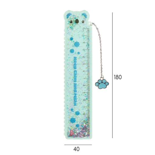 Régua MIQUELRIUS Back2Fun Glitter 15cm Coala