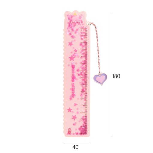 MIQUELRIUS Back2Fun Glitter Unicorn Ruler, 15cm