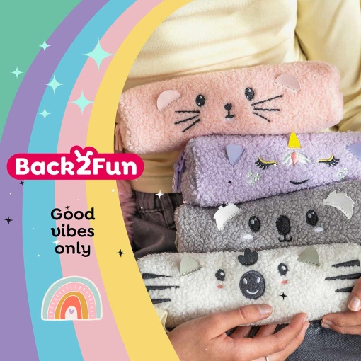 Funda de peluche de cebra Fluffimals Back2Fun de MIQUELRIUS