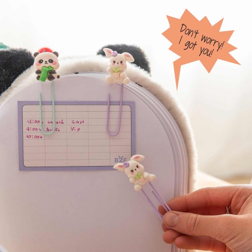 Conjunto de 5 pinzas MIQUELRIUS Back2Fun Clip y Calm panda