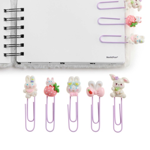 Juego de 5 pinzas MIQUELRIUS Back2Fun y pinzas Calm Rabbit
