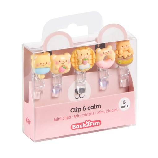 Set of 5 mini clips MIQUELRIUS Back2Fun Clip & Calm bear