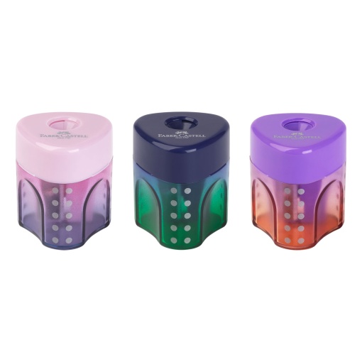 FABER-CASTELL Follow Your Flow mini sharpener with reservoir, assorted.