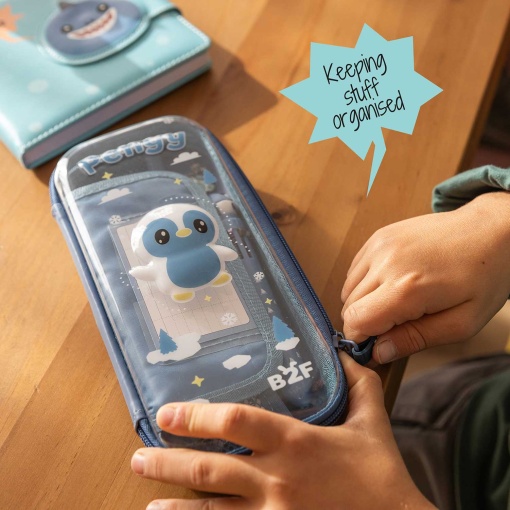 MIQUELRIUS Back2Fun Strongie Friends penguin pencil case