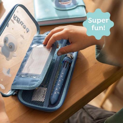 MIQUELRIUS Back2Fun Strongie Friends penguin pencil case