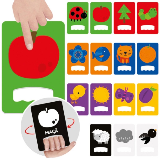 Tarjetas táctiles para bebés - alto contraste HEADU