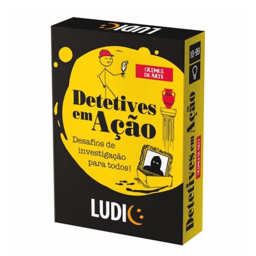Juego de cartas Detectives en acción - Crímenes artísticos LUDIC (versión en portugués)
