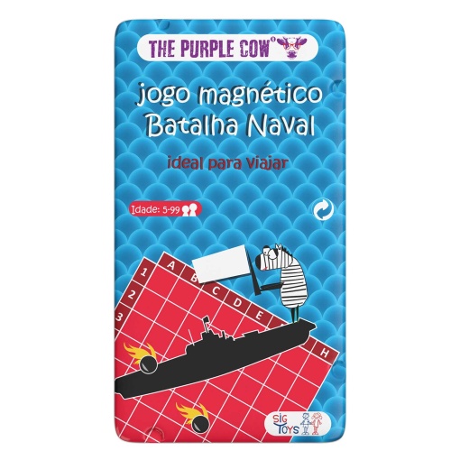 Juego de batalla naval magnética LA VACA PÚRPURA (versión en portugués)