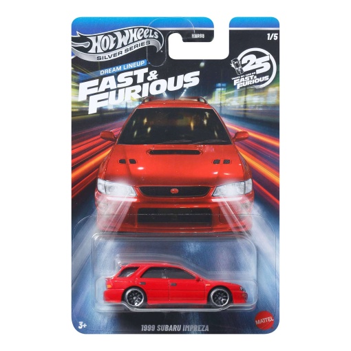 Hot Wheels Silver Series Fast & Furious Dream Lineup 1999 Subaru Impreza Mattel HNR88/JKX10