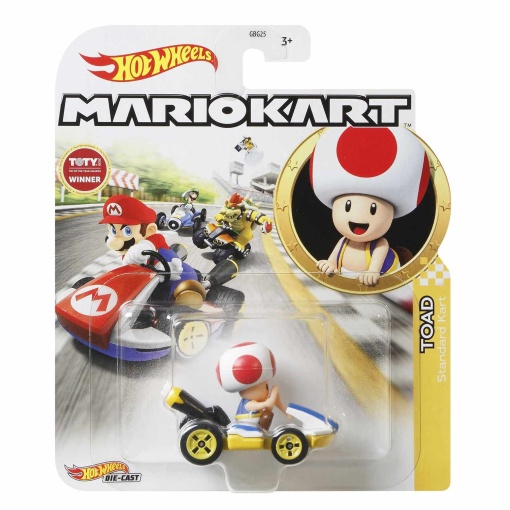 Hot Wheels Mario Kart car + figure Toad Standard Kart Mattel GBG25/GJH63