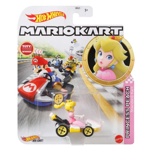Hot Wheels Mario Kart car + figure Princess Peach Standard Kart Mattel GBG25/GBG28